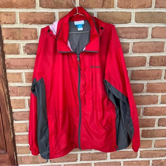 Columbia Red and Gray Windbreaker for Active Adventures - Picture 1 of 14